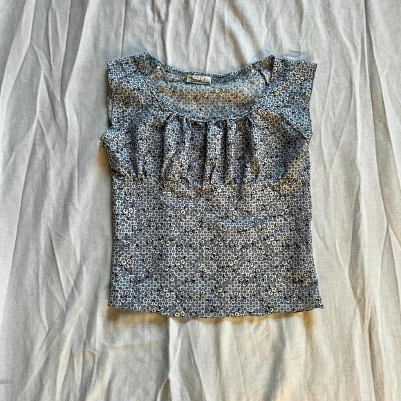 Mesh milkmaid top blue ditsy - Picture 4 of 4